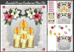 Beautiful Cream Candles 8x8 Mini Kit