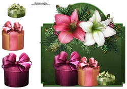 Beautiful Lilly With Presents 8x8
