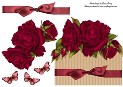Beautiful Deep Red Roses Over The Edge