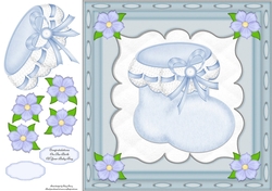Baby Boy Bootie 8x8