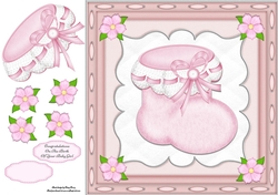 Baby Girl Bootie 8x8