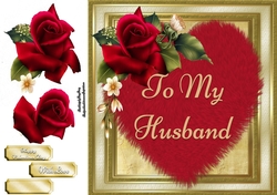 To My Husband Valentine Love Heart 8x8