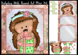 Hedgehog With Present 8x8 Mini Kit