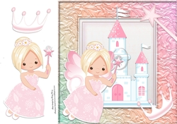 Little Fairy Princess With Castle 8x8 