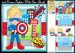 Crime Fighter With Star Shield 8x8 Mini Kit