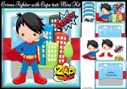Crime Fighter With Cape 8x8 Mini kit
