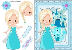 Beautiful Blue Princess Blonde Hair