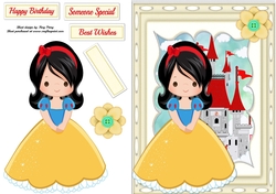 Beautiful Princess In Yellow & Blue Dress