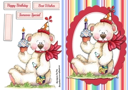 Birthday Bear With Cake 