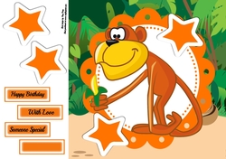 Cute Orange Monkey 8x8