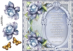 Beautiful Blue Roses Mothers Day 8x8