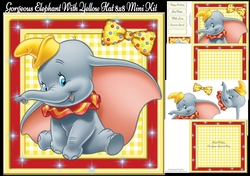 Gorgeous Elephant With Yellow Hat 8x8 Mini Kit