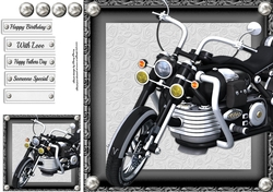 Black Motorbike 8x8