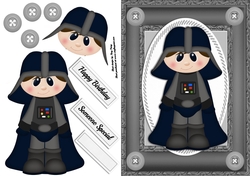 Little Boy Dressed As Darth Vader