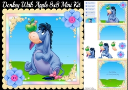 Donkey With Apple 8x8 Mini Kit