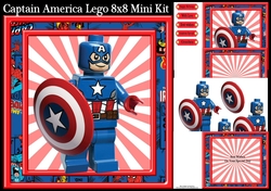 Captain America Lego 8x8 Mini Kit