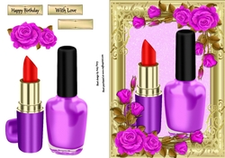 Purple Lipstick & Nail Varnish set
