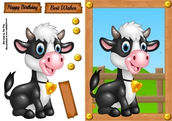Cute Black & White Cow
