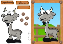 Funny Grey Goat