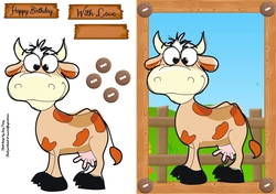 Cute Brown & White Cow