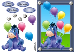 Donkey With Birthday Baloons