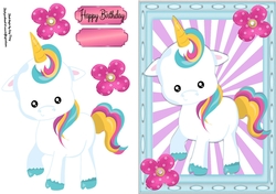Beautiful Unicorn With flowers