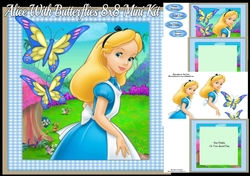 Alice With Butterflies 8x8 Mini Kit