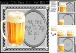Humour Male Beer Card 8x8 Mini Kit