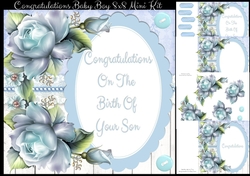 Congratulations Baby Boy 8x8 Mini Kit