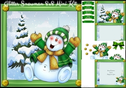 Glitter Snowman 8x8 Mini Kit