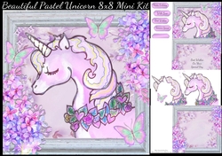 Beautiful Pastel Unicorn 8x8 Mini Kit