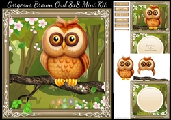 Gorgeous Brown Owl 8x8 Mini Kit