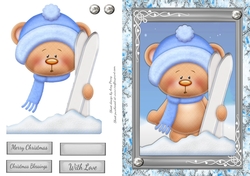Cute Skiing Teddy Bear