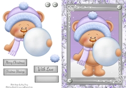 Gorgeous Bear With Giant Snowball