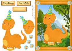  Brachiosaurus Dinosaur With Party Hat