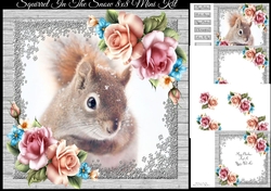 Squirrel In The Snow 8x8 Mini Kit