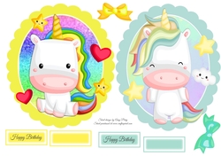 Beautiful Bright And Pastel Rainbow Unicorn Toppers
