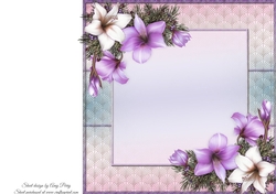 Beautiful Pink & Lilac Flowers 8x8 Insert