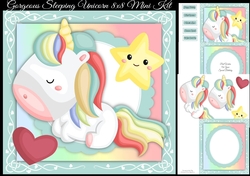 Gorgeous Sleeping Unicorn 8x8 Mini Kit