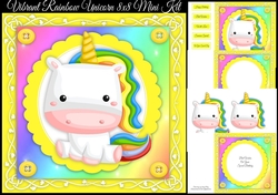 Vibrant Rainbow Unicorn 8x8 Mini Kit