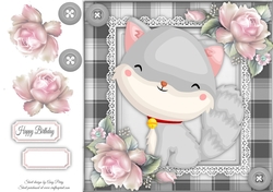 Gorgeous Grey Cat 8x8