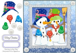 Snowman Family 8x8