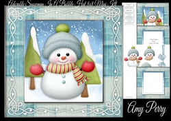 Adorable Snowman With Bobble Hat 8x8 Mini Kit