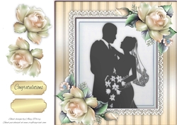 Mr & Mrs Golden Silhouette 8x8