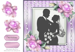 Mr & Mrs Purple Silhouette 8x8