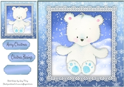 Gorgeous White Polar Bear 8x8