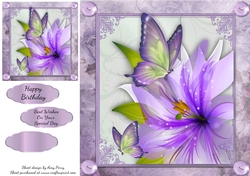 Beautiful Lilac Flower 8x8