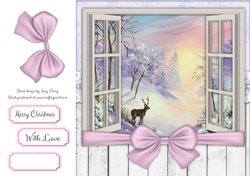Beautiful Winter Scenery Through The Window 8x8