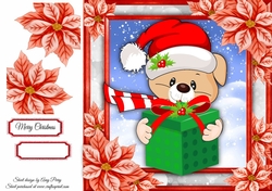 Adorable Teddy Bear With Present 8x8 