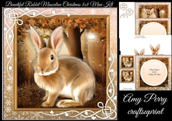 Beautiful Rabbit Masculine Christmas 8x8 Mini Kit